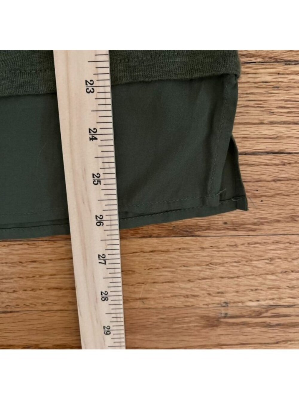 Sanctuary Womens Sz M Top Olive Linen Knit Tunic Sheer Hem Earthy Grunge Boho - Picture 10 of 11